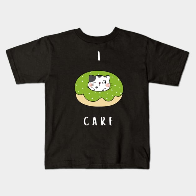 DONUTS , I DONUTS CARE Kids T-Shirt by Syntax Wear